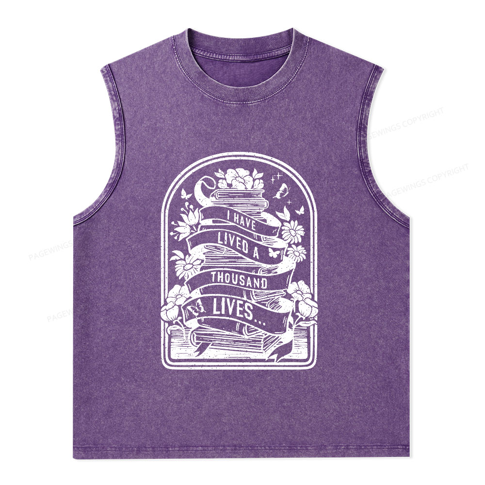 Pagewings Literature Shirt for Bibliophiles Unisex Washed Tank Top