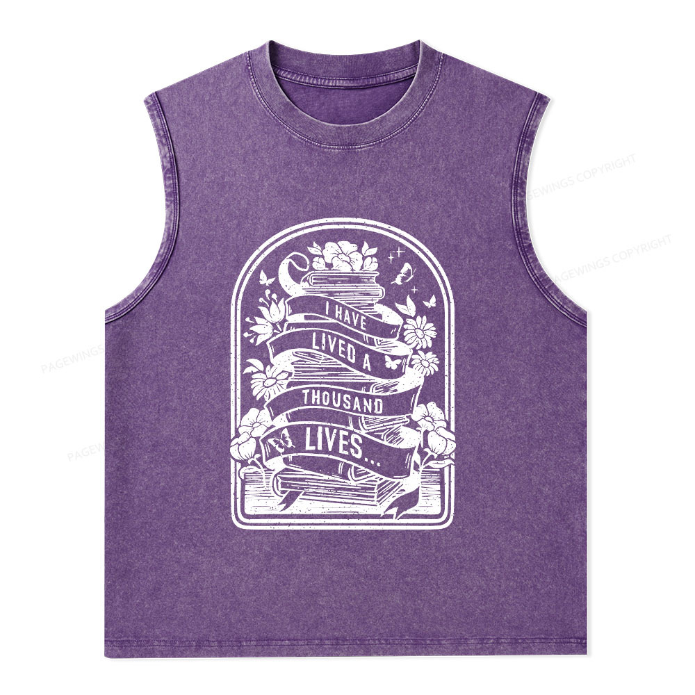 Pagewings Literature Shirt for Bibliophiles Unisex Washed Tank Top