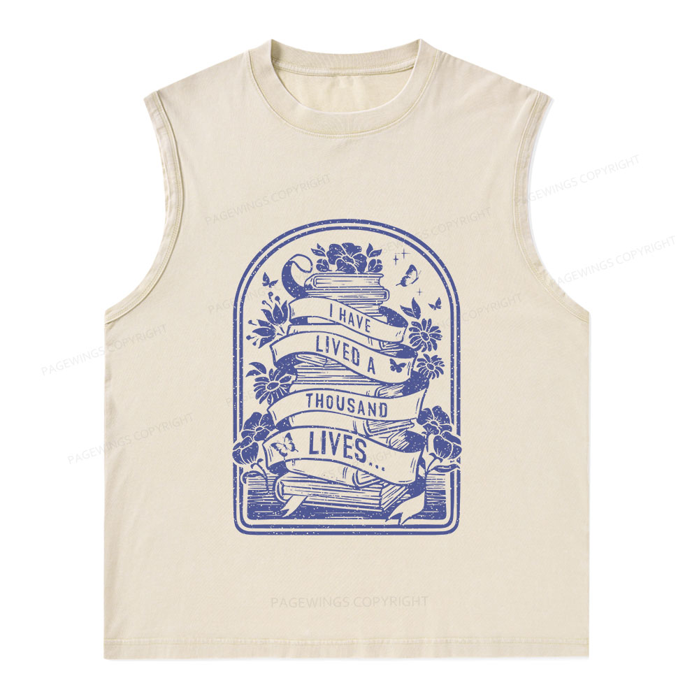 Pagewings Literature Shirt for Bibliophiles Unisex Washed Tank Top