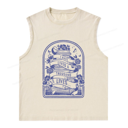 Pagewings Literature Shirt for Bibliophiles Unisex Washed Tank Top