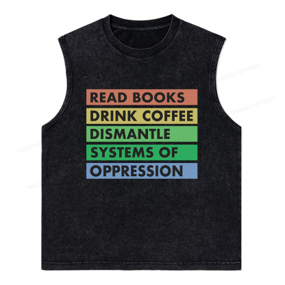Pagewings Read Books Unisex Washed Tank Top