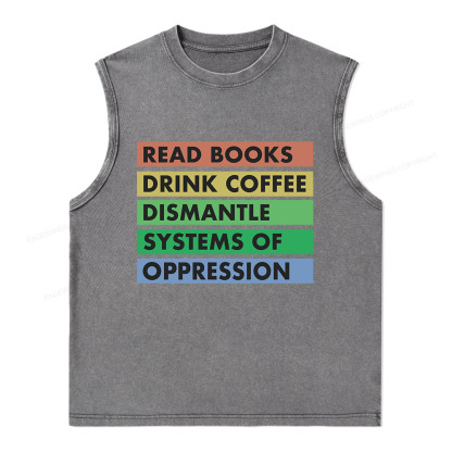 Pagewings Read Books Unisex Washed Tank Top