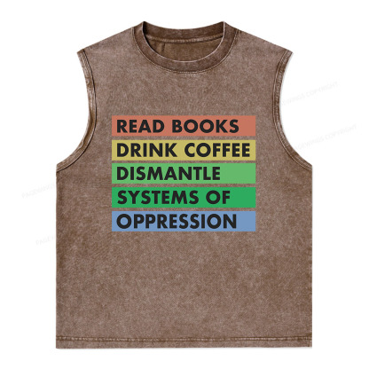 Pagewings Read Books Unisex Washed Tank Top