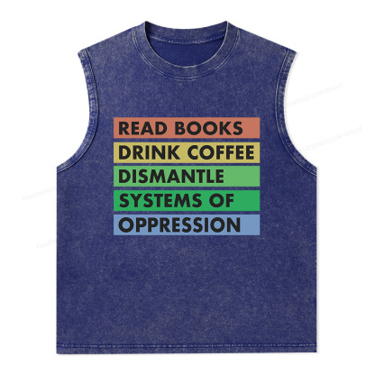 Pagewings Read Books Unisex Washed Tank Top