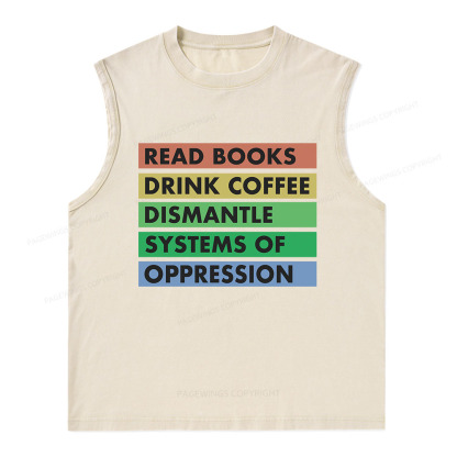 Pagewings Read Books Unisex Washed Tank Top