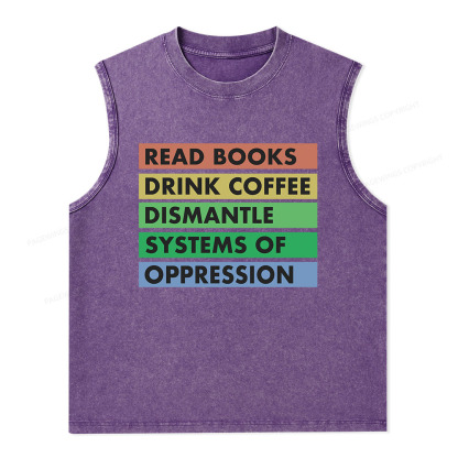Pagewings Read Books Unisex Washed Tank Top