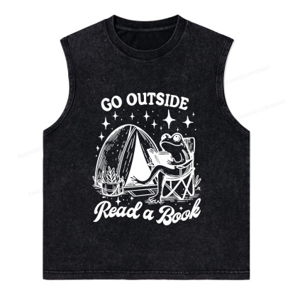 Pagewings Go Outside Unisex Washed Tank Top