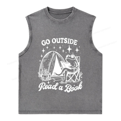 Pagewings Go Outside Unisex Washed Tank Top
