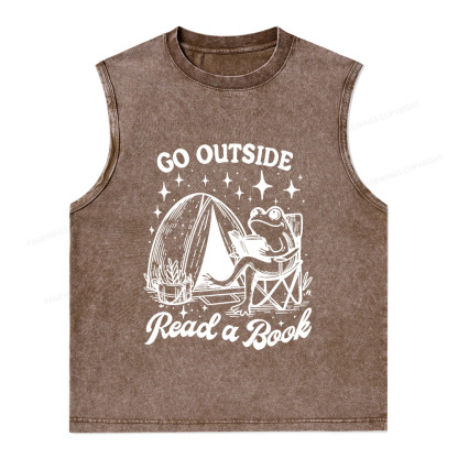 Pagewings Go Outside Unisex Washed Tank Top