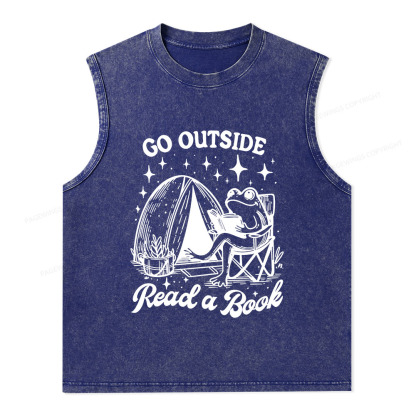 Pagewings Go Outside Unisex Washed Tank Top