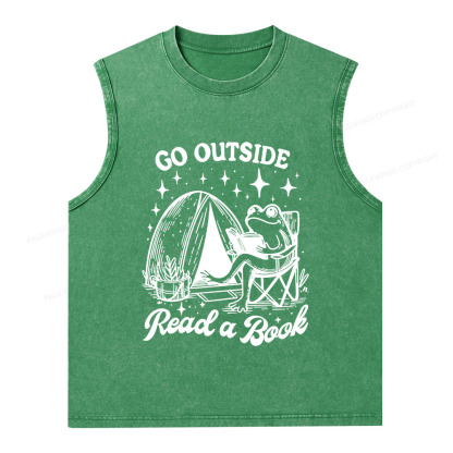 Pagewings Go Outside Unisex Washed Tank Top