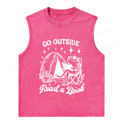 Pagewings Go Outside Unisex Washed Tank Top