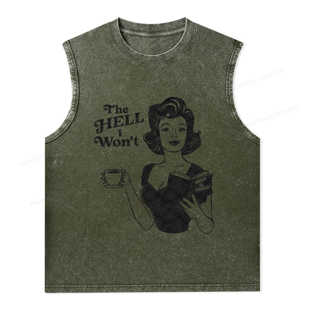 Pagewings The Hell I Won't Resistance Unisex Washed Tank Top