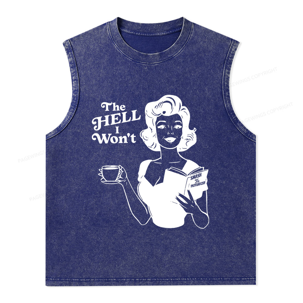 Pagewings The Hell I Won't Resistance Unisex Washed Tank Top