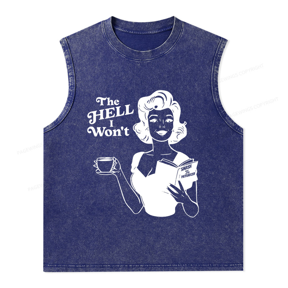 Pagewings The Hell I Won't Resistance Unisex Washed Tank Top