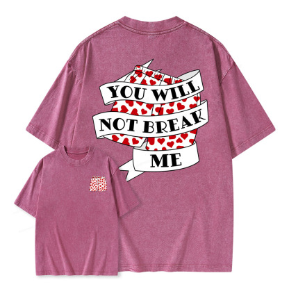 Pagewings You Will Not Break Me Unisex Washed T-shirt