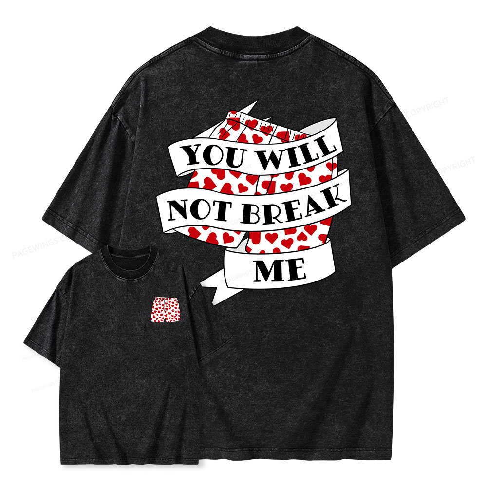 Pagewings You Will Not Break Me Unisex Washed T-shirt