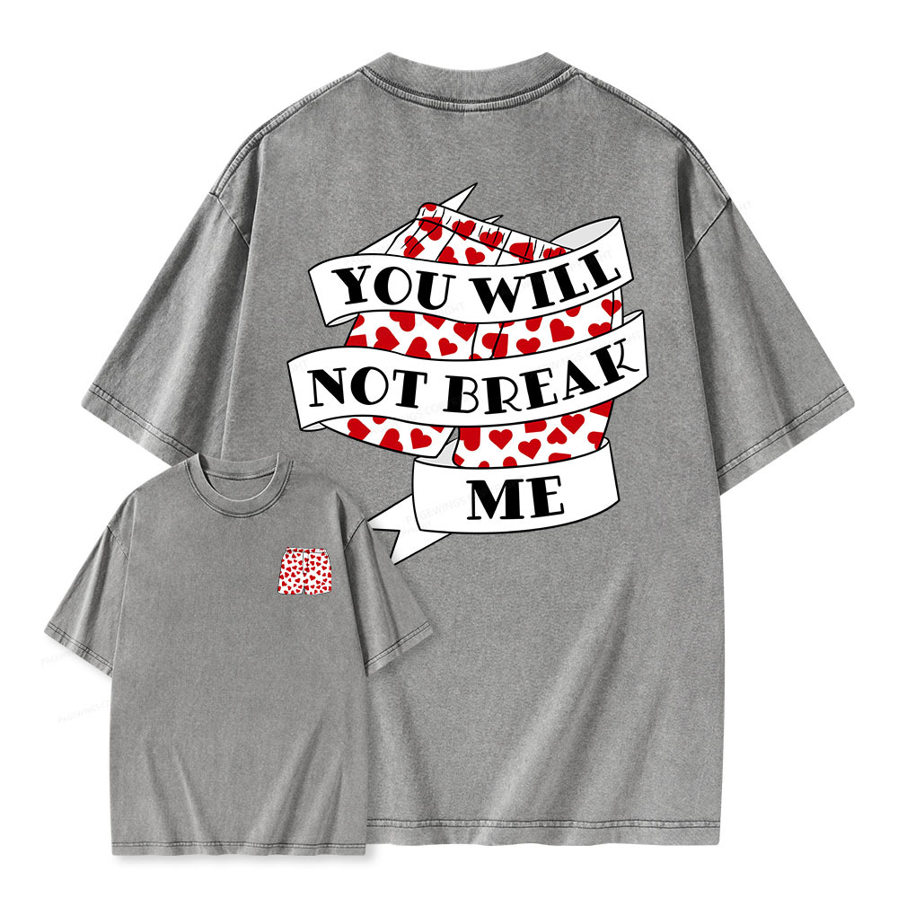 Pagewings You Will Not Break Me Unisex Washed T-shirt