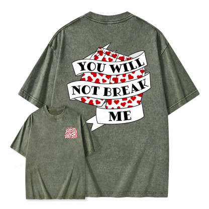 Pagewings You Will Not Break Me Unisex Washed T-shirt