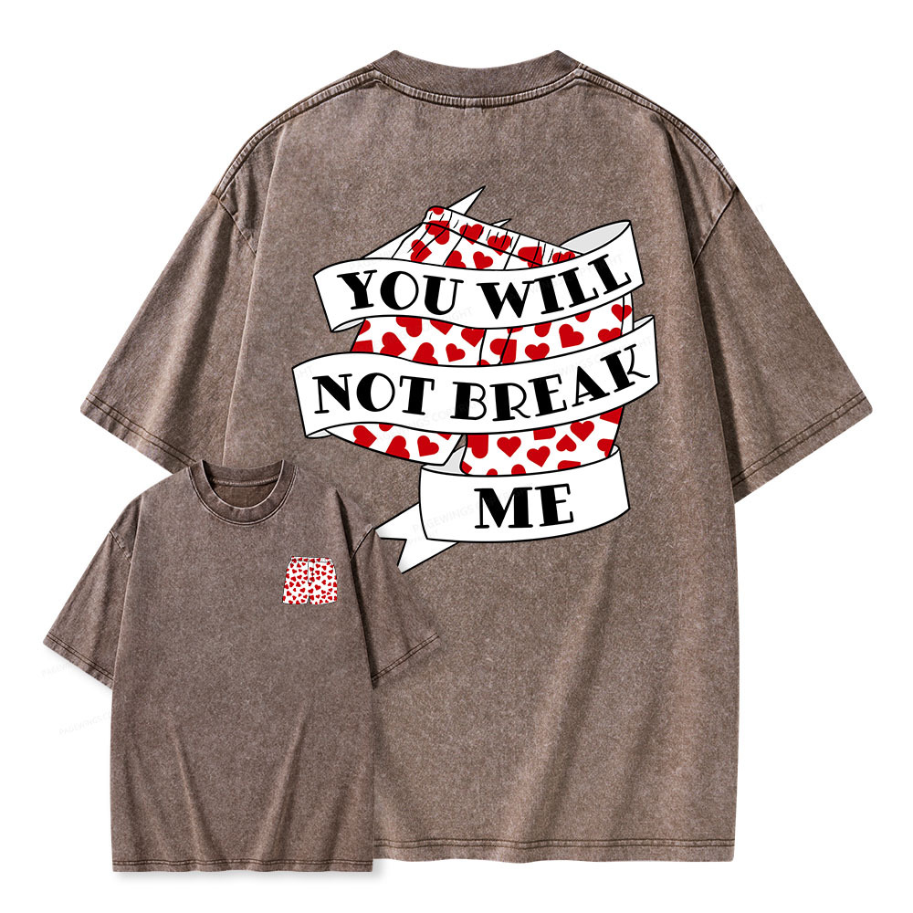 Pagewings You Will Not Break Me Unisex Washed T-shirt