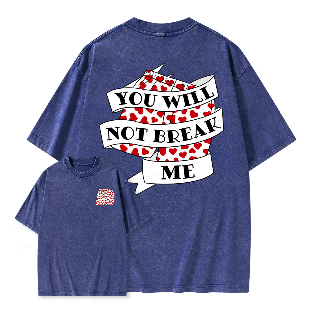 Pagewings You Will Not Break Me Unisex Washed T-shirt