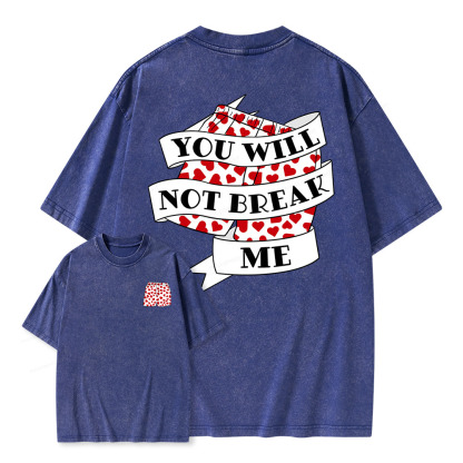 Pagewings You Will Not Break Me Unisex Washed T-shirt