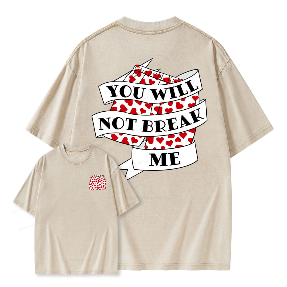 Pagewings You Will Not Break Me Unisex Washed T-shirt