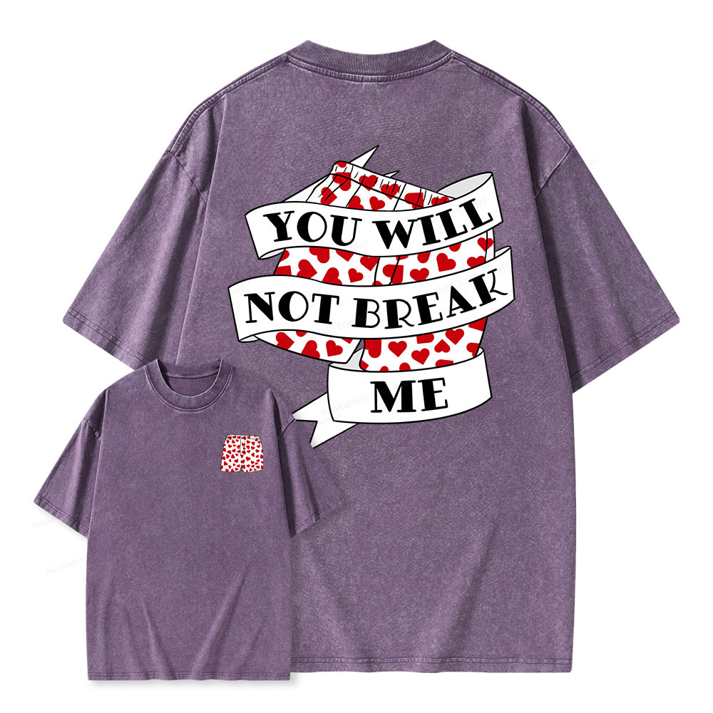 Pagewings You Will Not Break Me Unisex Washed T-shirt