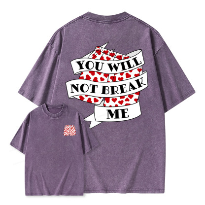 Pagewings You Will Not Break Me Unisex Washed T-shirt