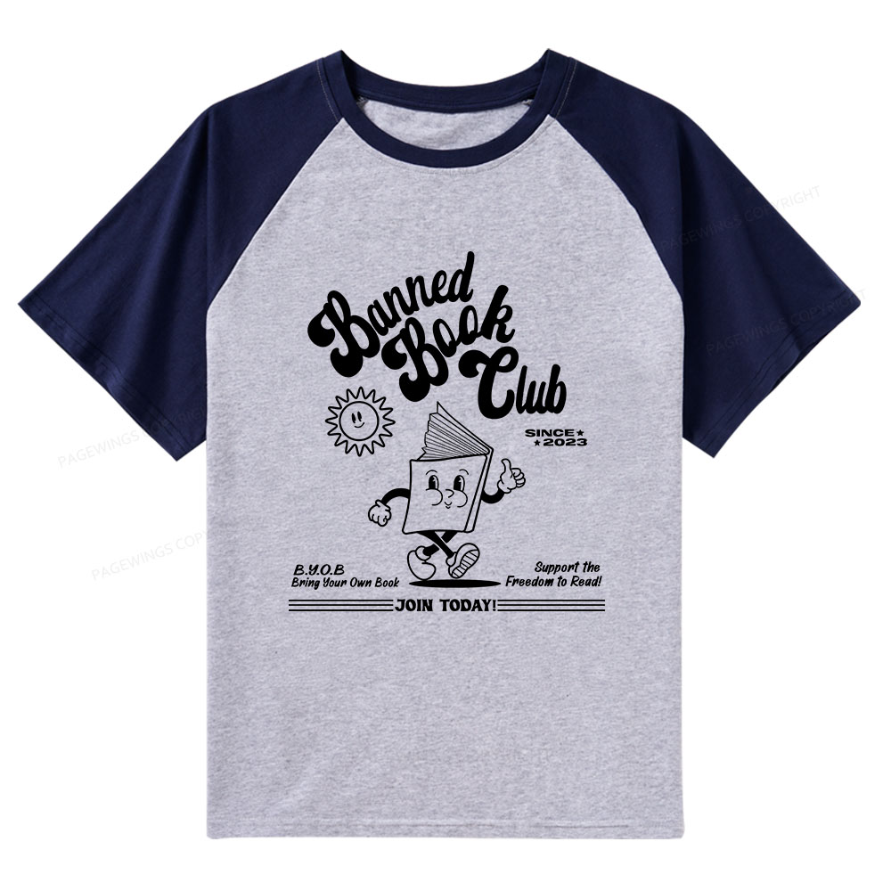 Pagewings Read Banned Books Raglan T-shirt