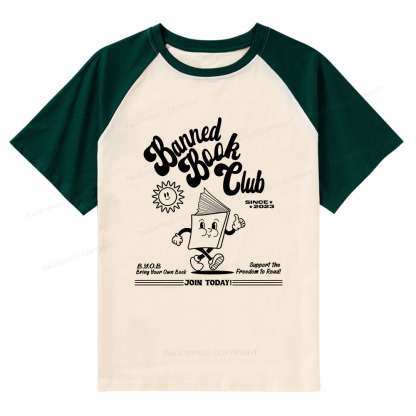 Pagewings Read Banned Books Raglan T-shirt