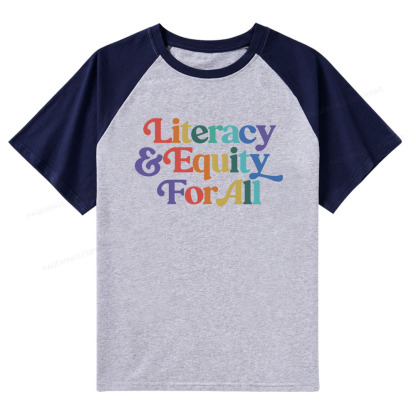 Pagewings Literacy & Equity For All Raglan T-shirt