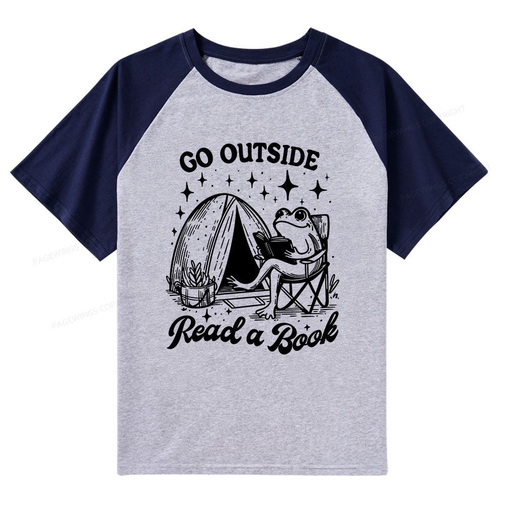 Pagewings Go Outside Raglan T-shirt