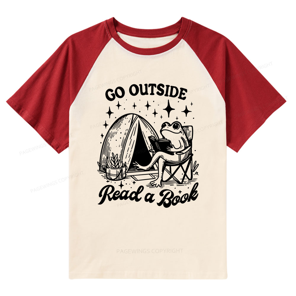 Pagewings Go Outside Raglan T-shirt