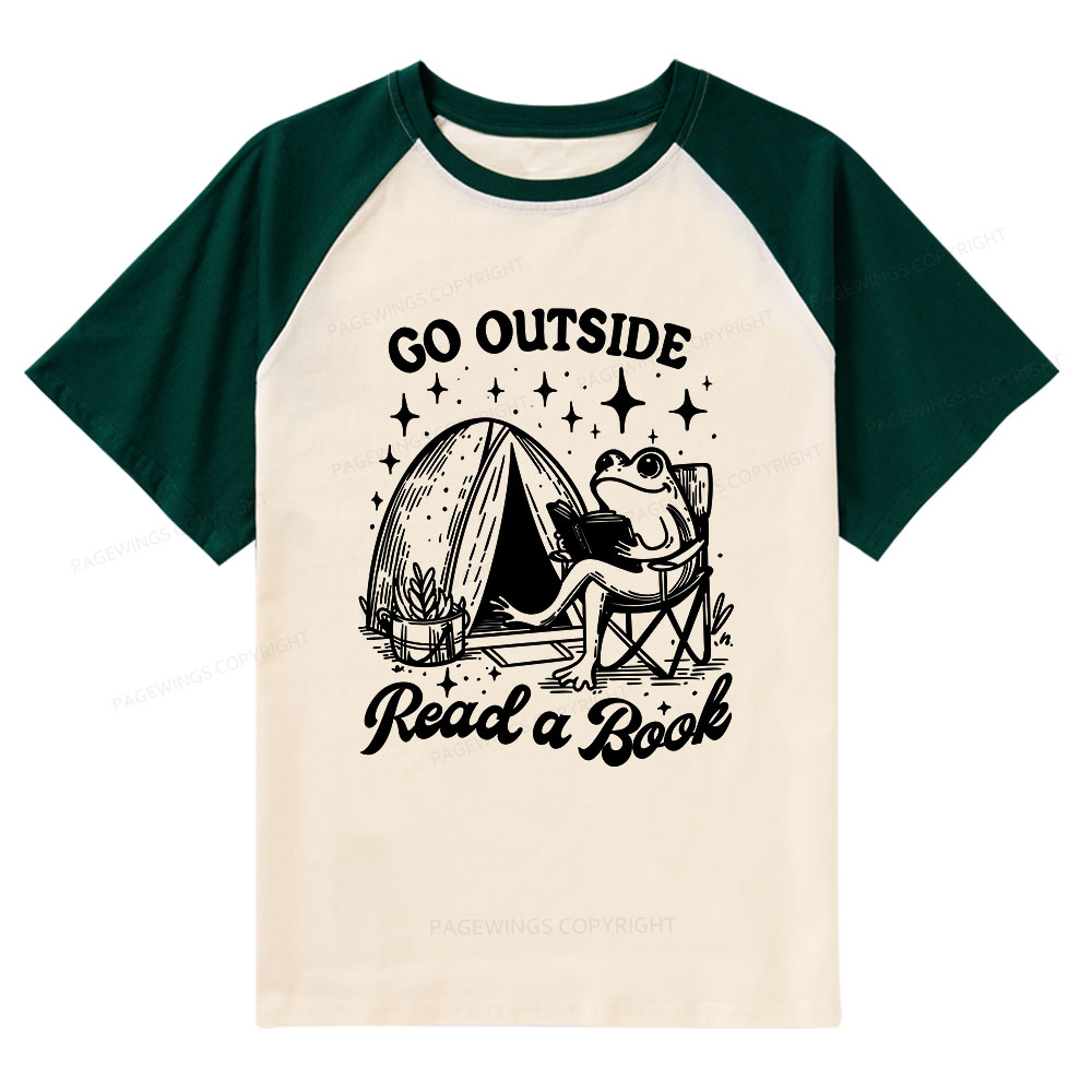 Pagewings Go Outside Raglan T-shirt