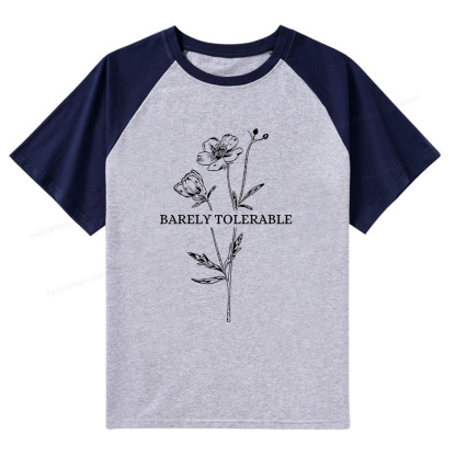 Pagewings Barely Tolerable Raglan T-shirt