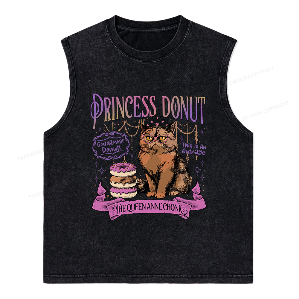 Pagewings Princess Donut Unisex Washed Tank Top