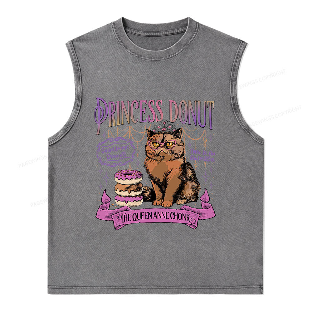 Pagewings Princess Donut Unisex Washed Tank Top