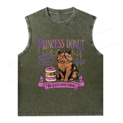 Pagewings Princess Donut Unisex Washed Tank Top