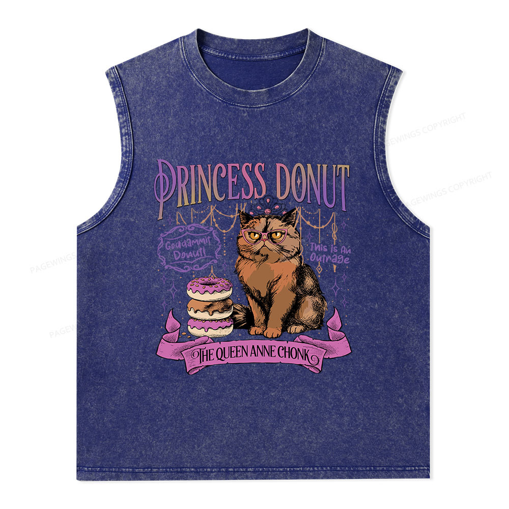 Pagewings Princess Donut Unisex Washed Tank Top
