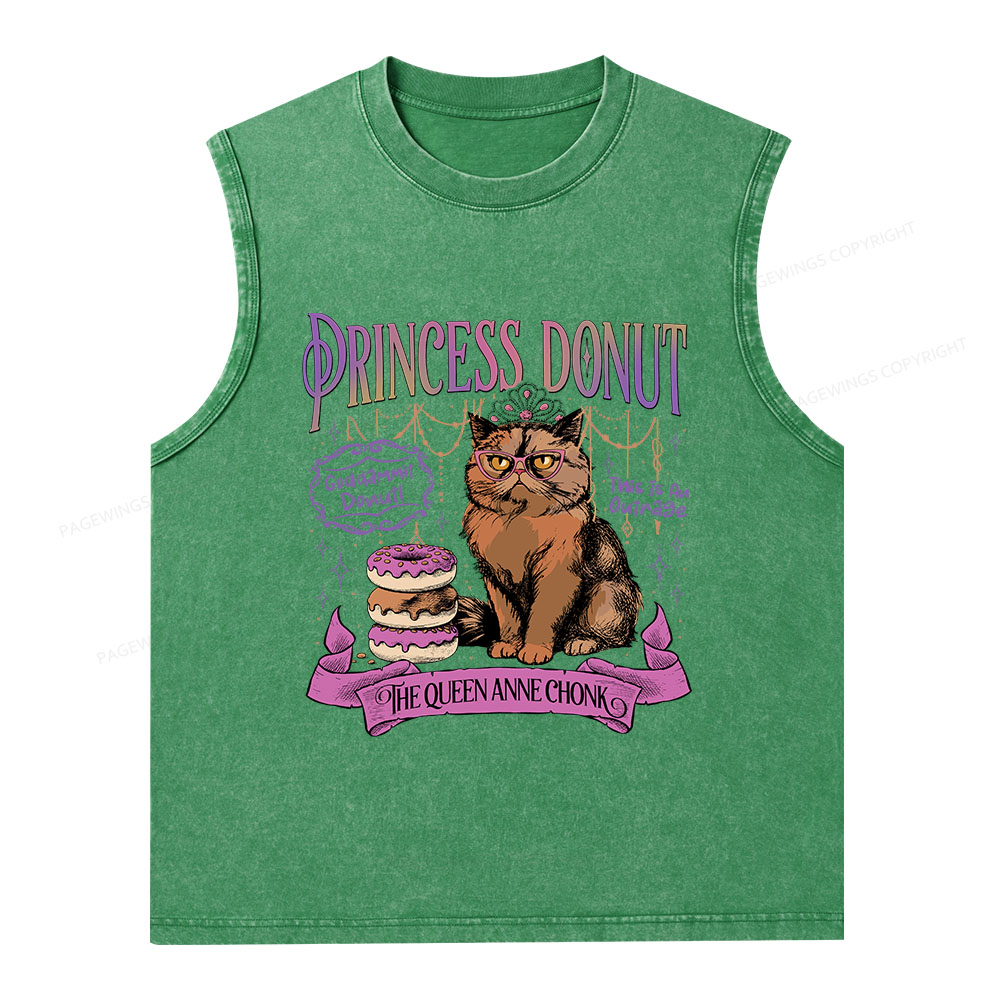 Pagewings Princess Donut Unisex Washed Tank Top