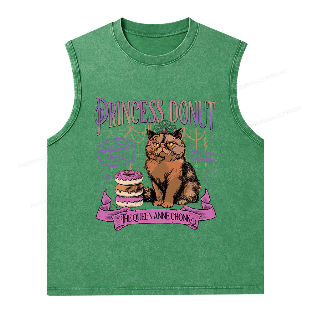 Pagewings Princess Donut Unisex Washed Tank Top