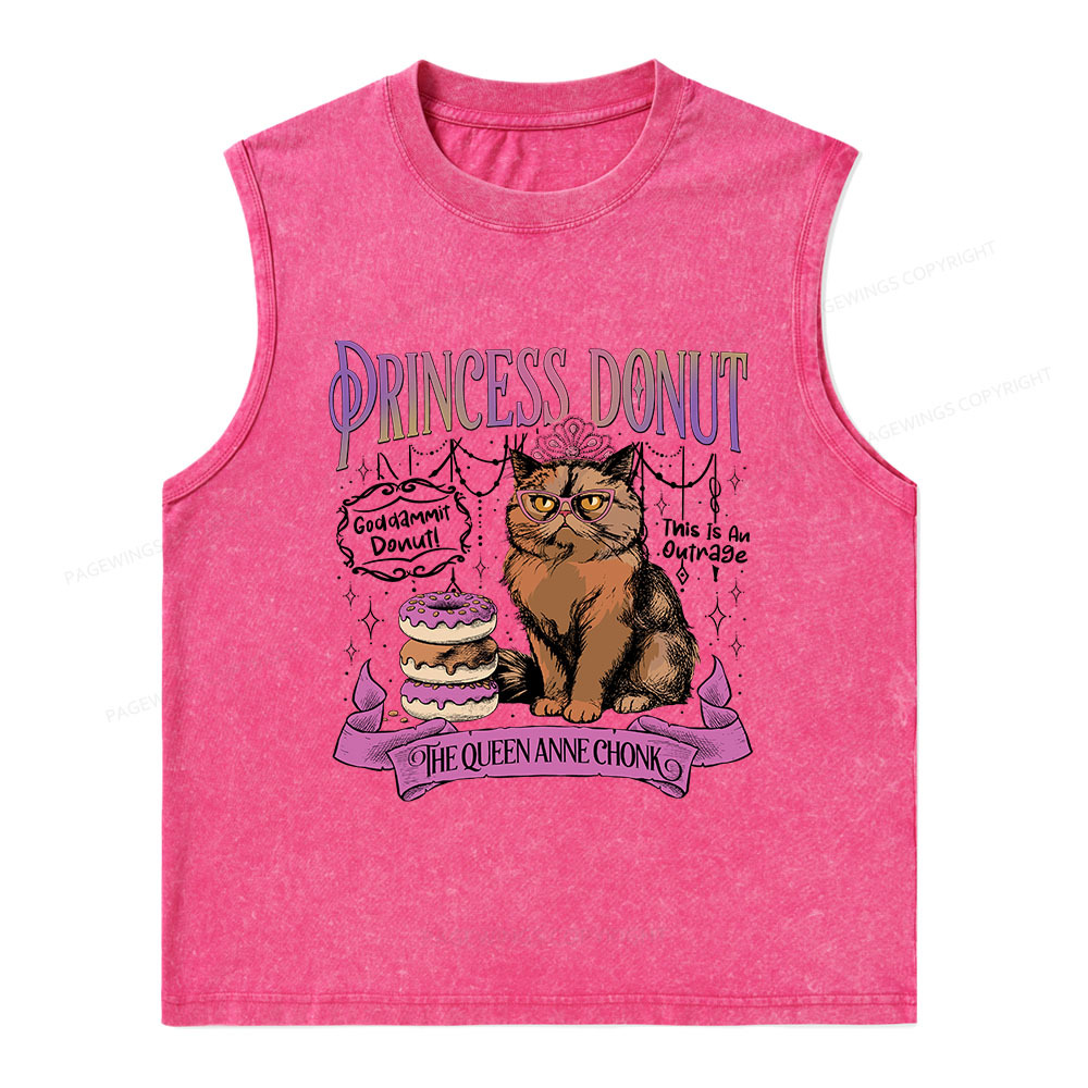 Pagewings Princess Donut Unisex Washed Tank Top
