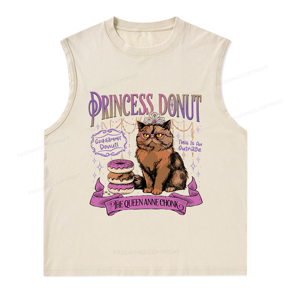 Pagewings Princess Donut Unisex Washed Tank Top