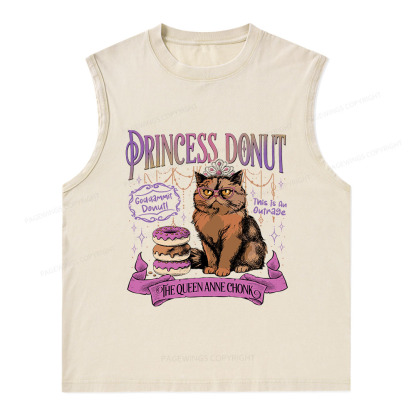 Pagewings Princess Donut Unisex Washed Tank Top