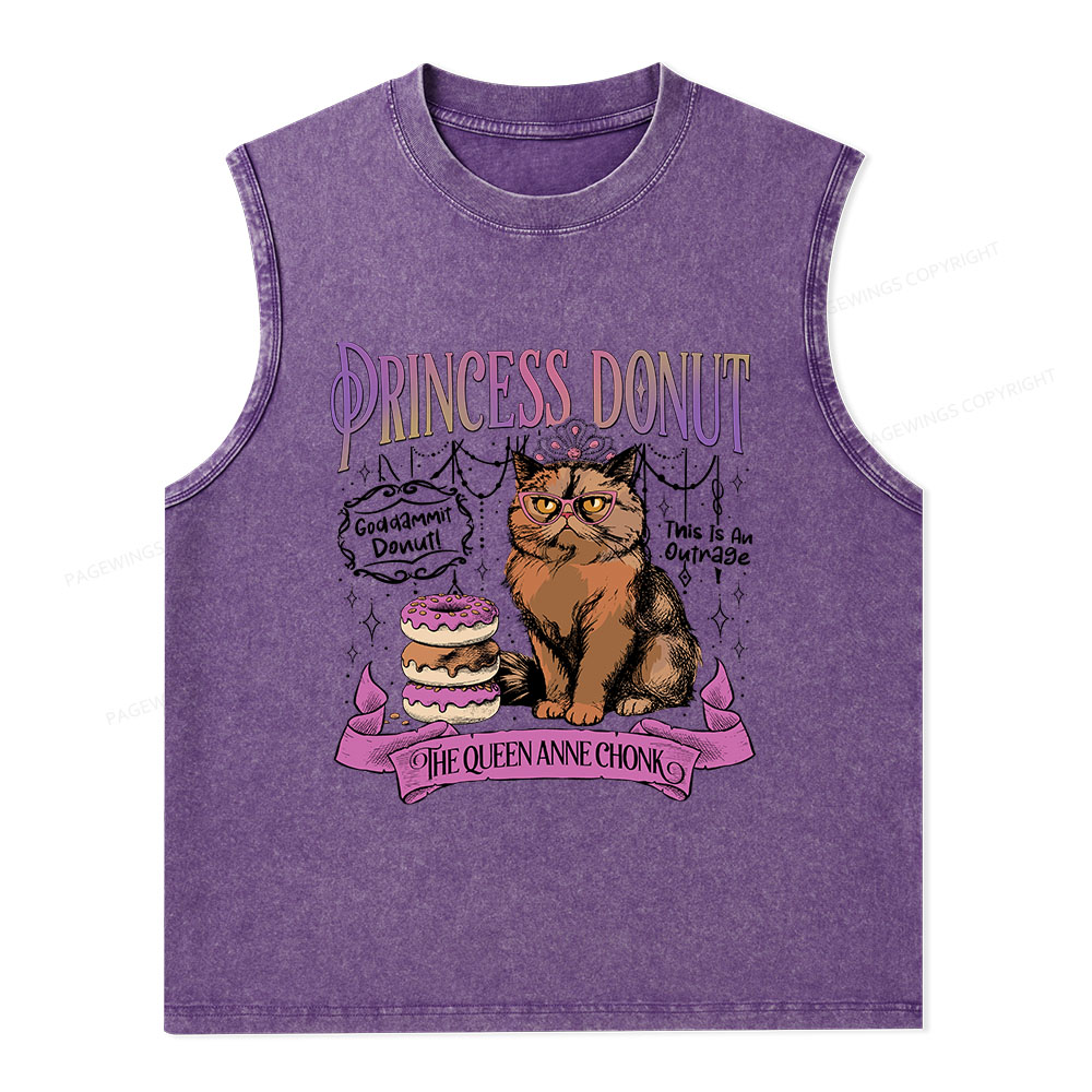 Pagewings Princess Donut Unisex Washed Tank Top