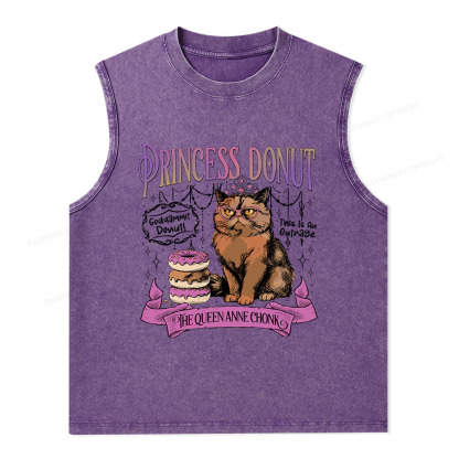 Pagewings Princess Donut Unisex Washed Tank Top