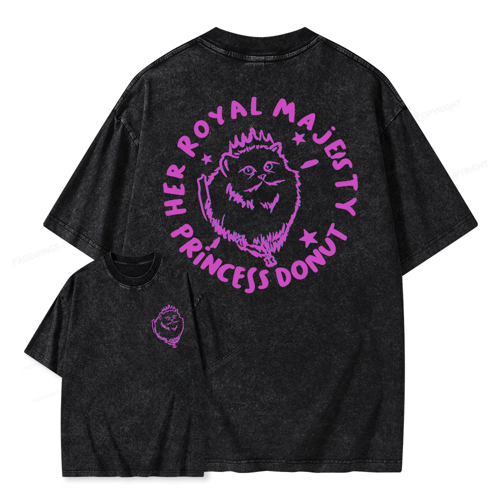 Pagewings Princess Donut Her Royal Majesty Unisex Washed T-shirt