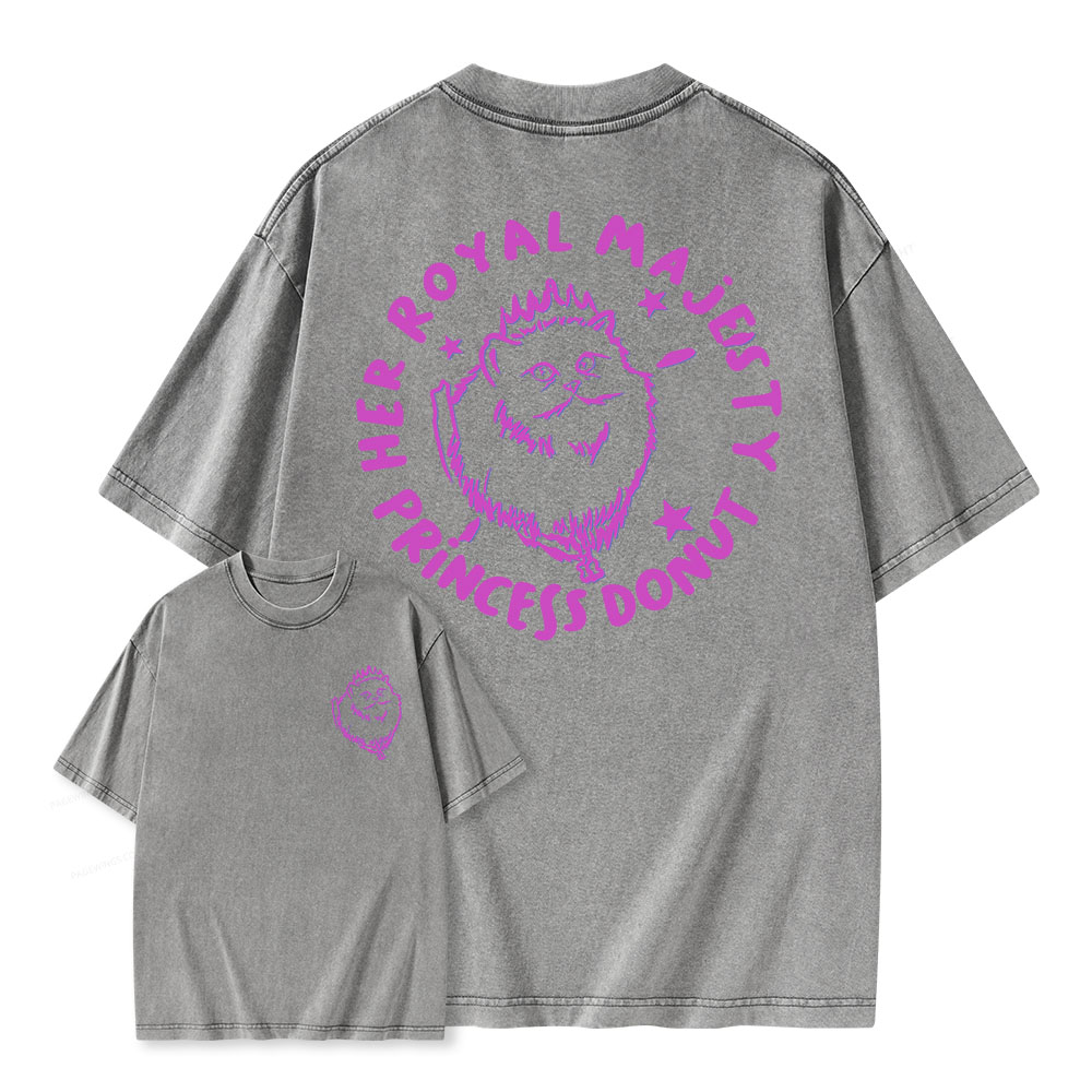 Pagewings Princess Donut Her Royal Majesty Unisex Washed T-shirt