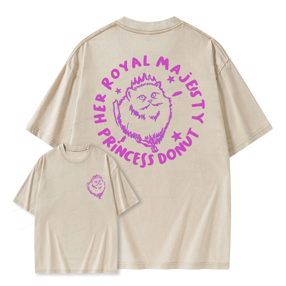 Pagewings Princess Donut Her Royal Majesty Unisex Washed T-shirt